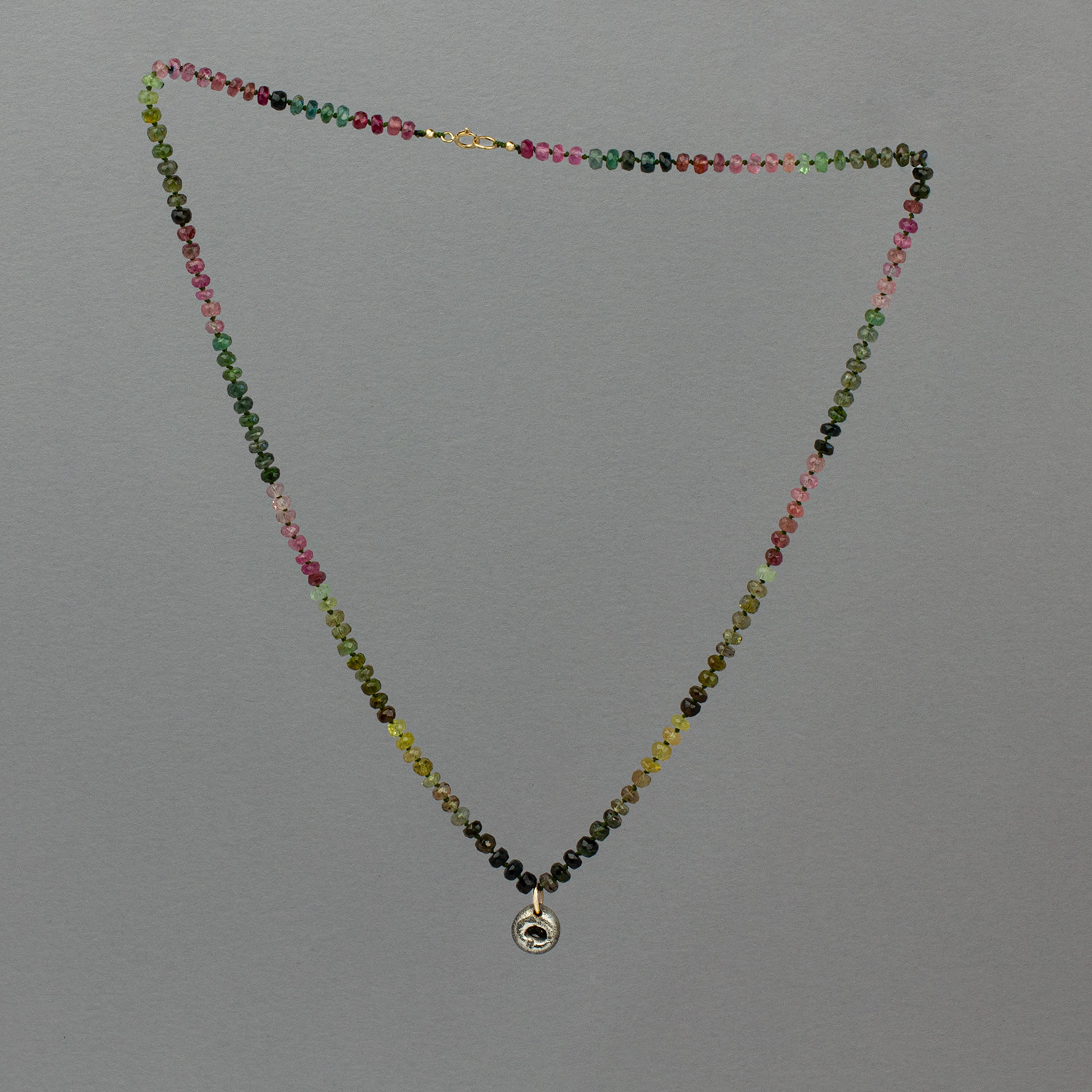 Into the Wild Tourmaline Salt and Pepper Diamond Silk Necklace