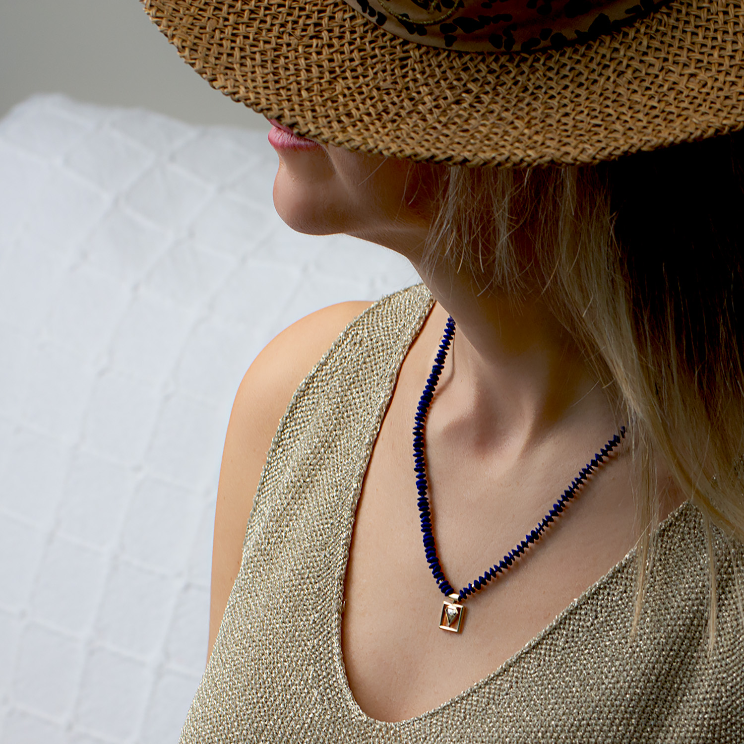 The Shield Salt and Pepper Diamond Silk Necklace - Image 3