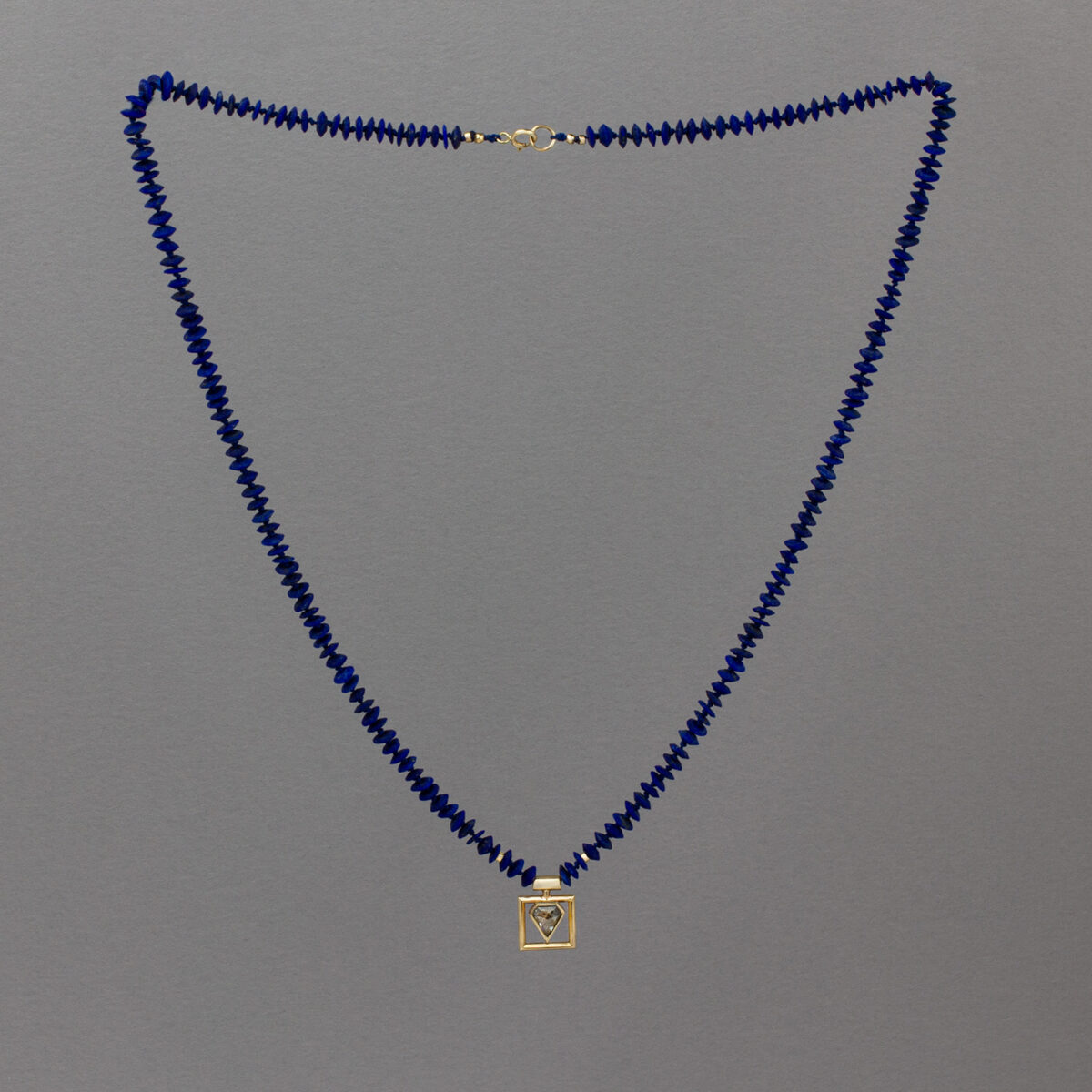 The Shield Salt and Pepper Diamond Silk Necklace