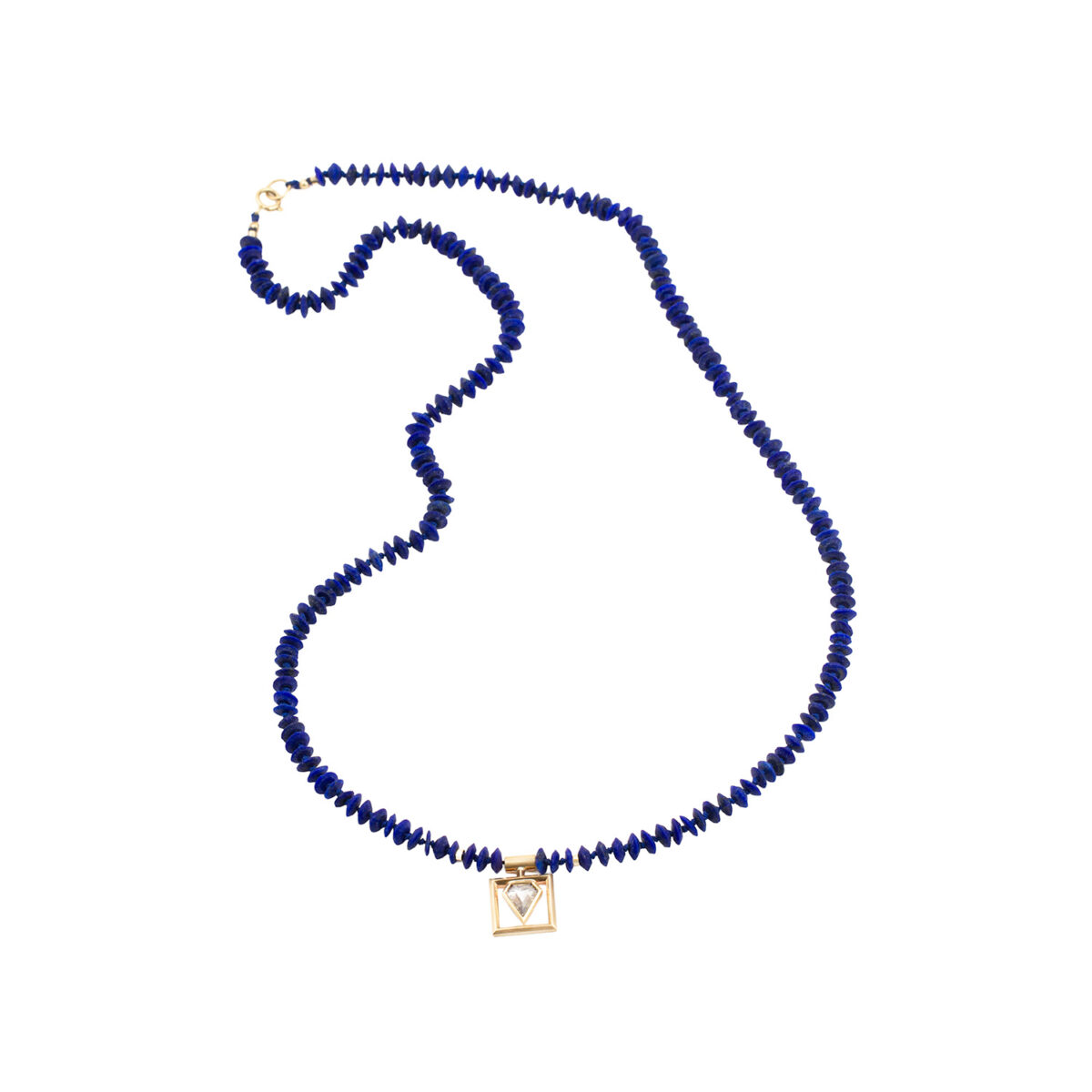 The Shield Salt and Pepper Diamond Silk Necklace