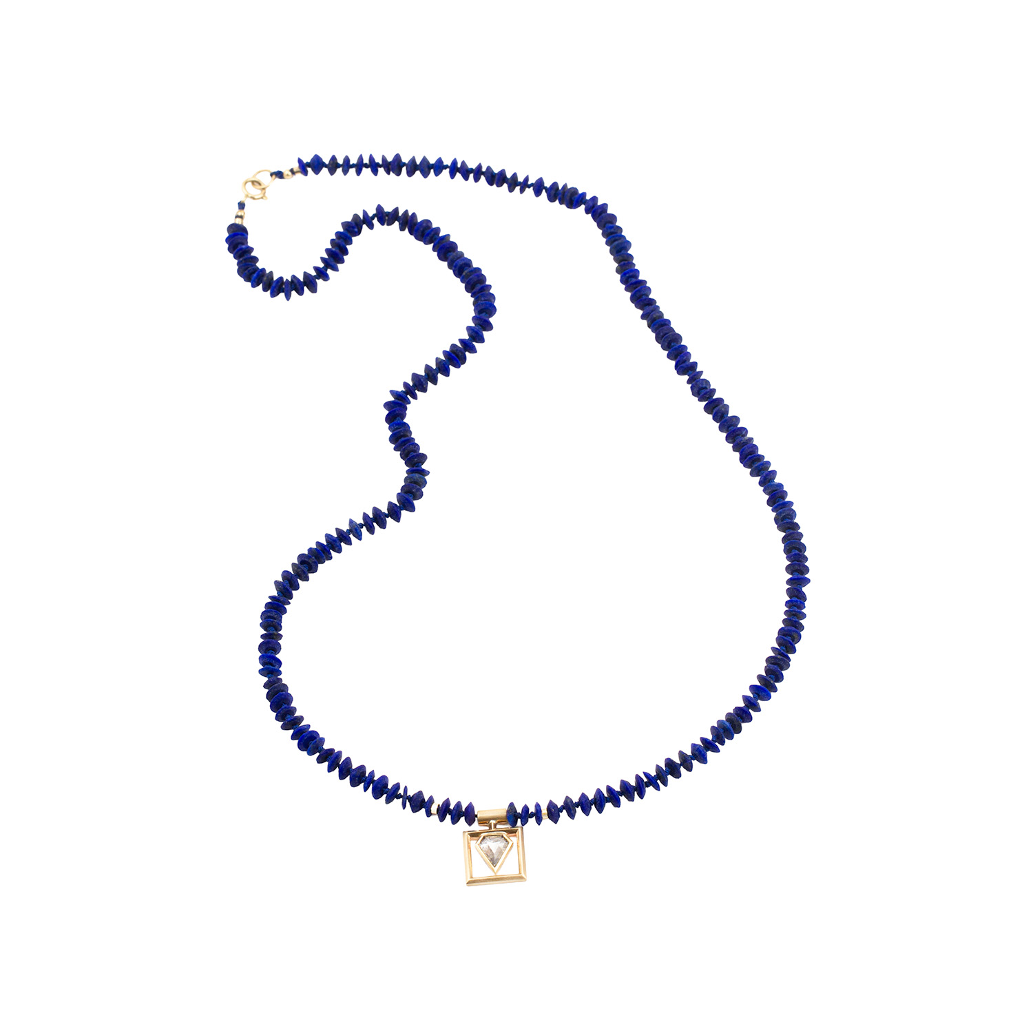 The Shield Salt and Pepper Diamond Silk Necklace