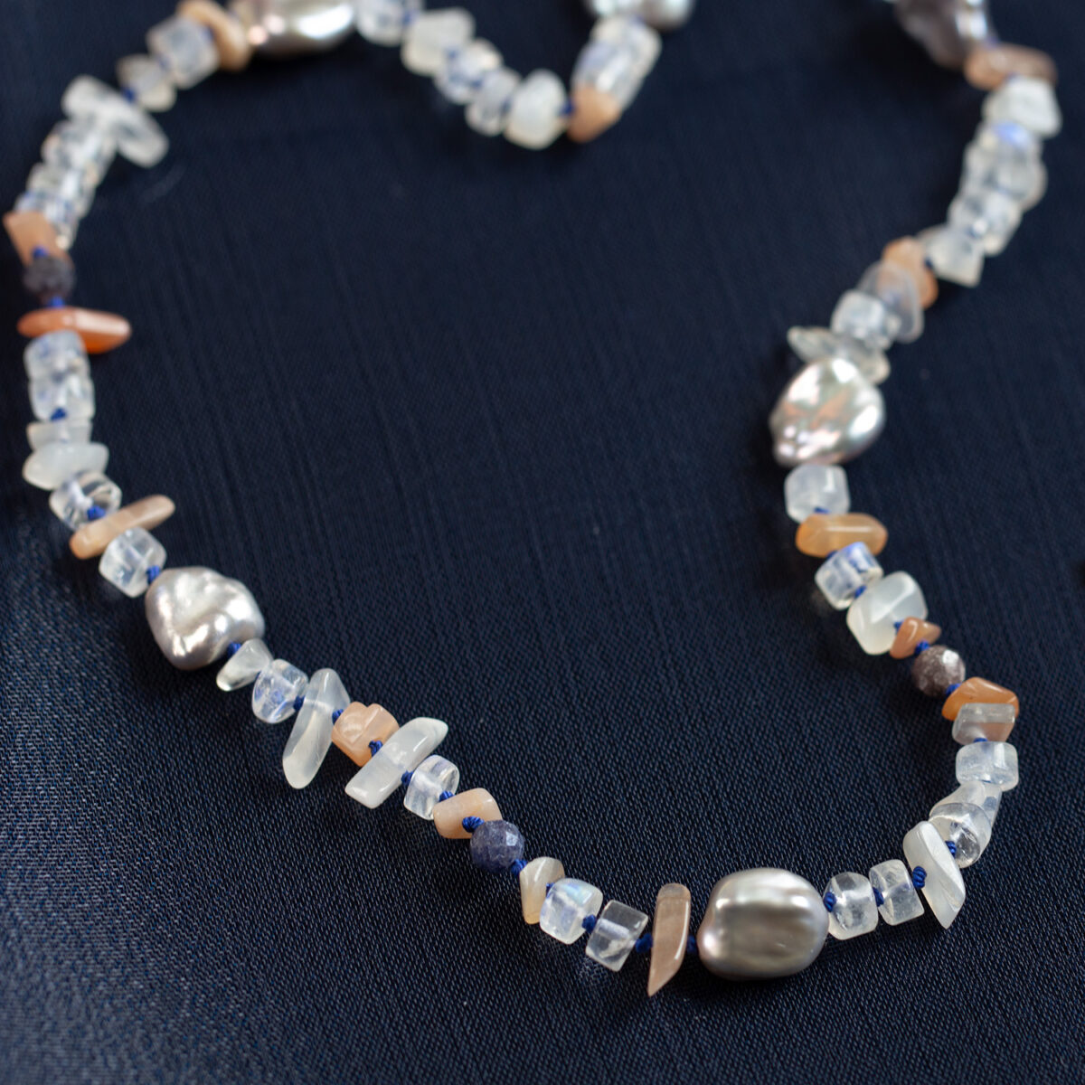 Moon Veil Silk Necklace