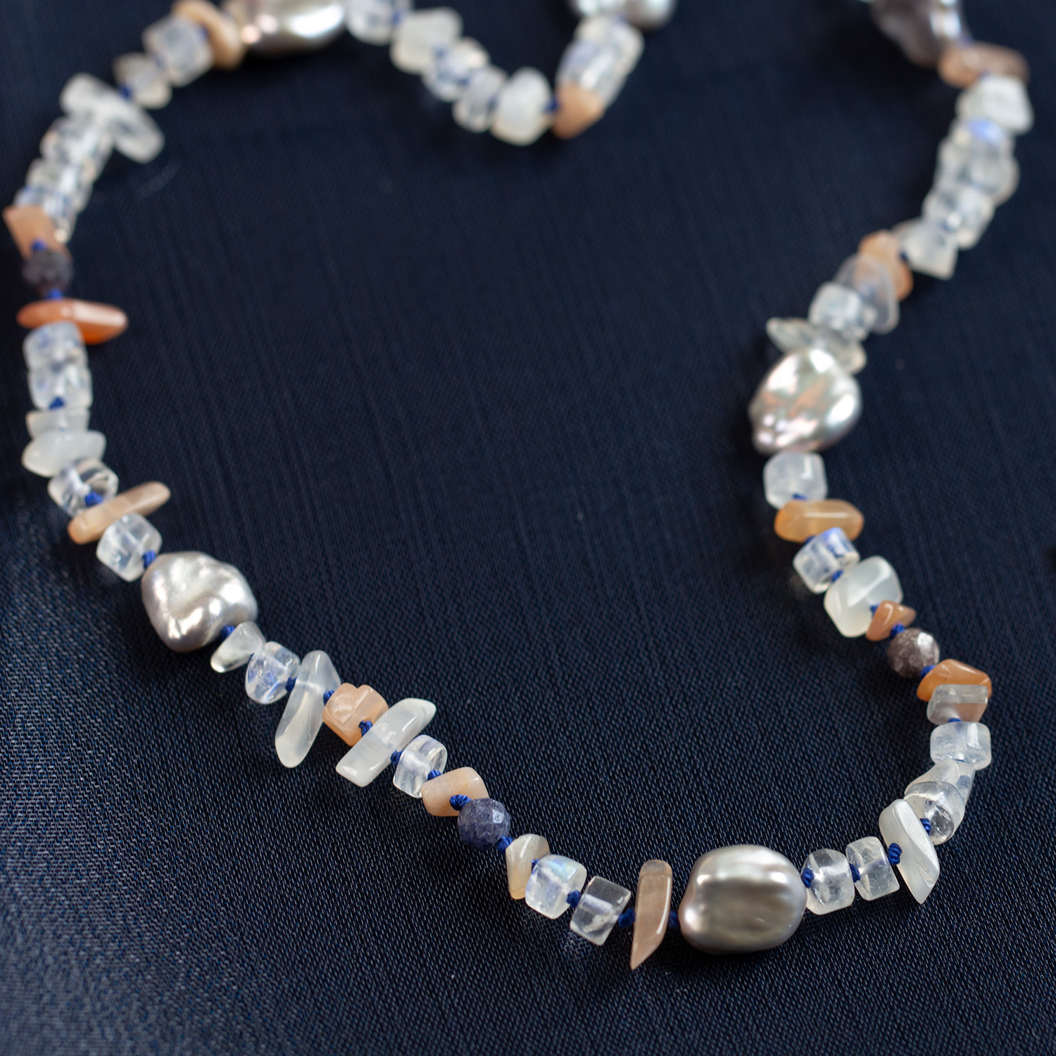 Moon Veil Silk Necklace