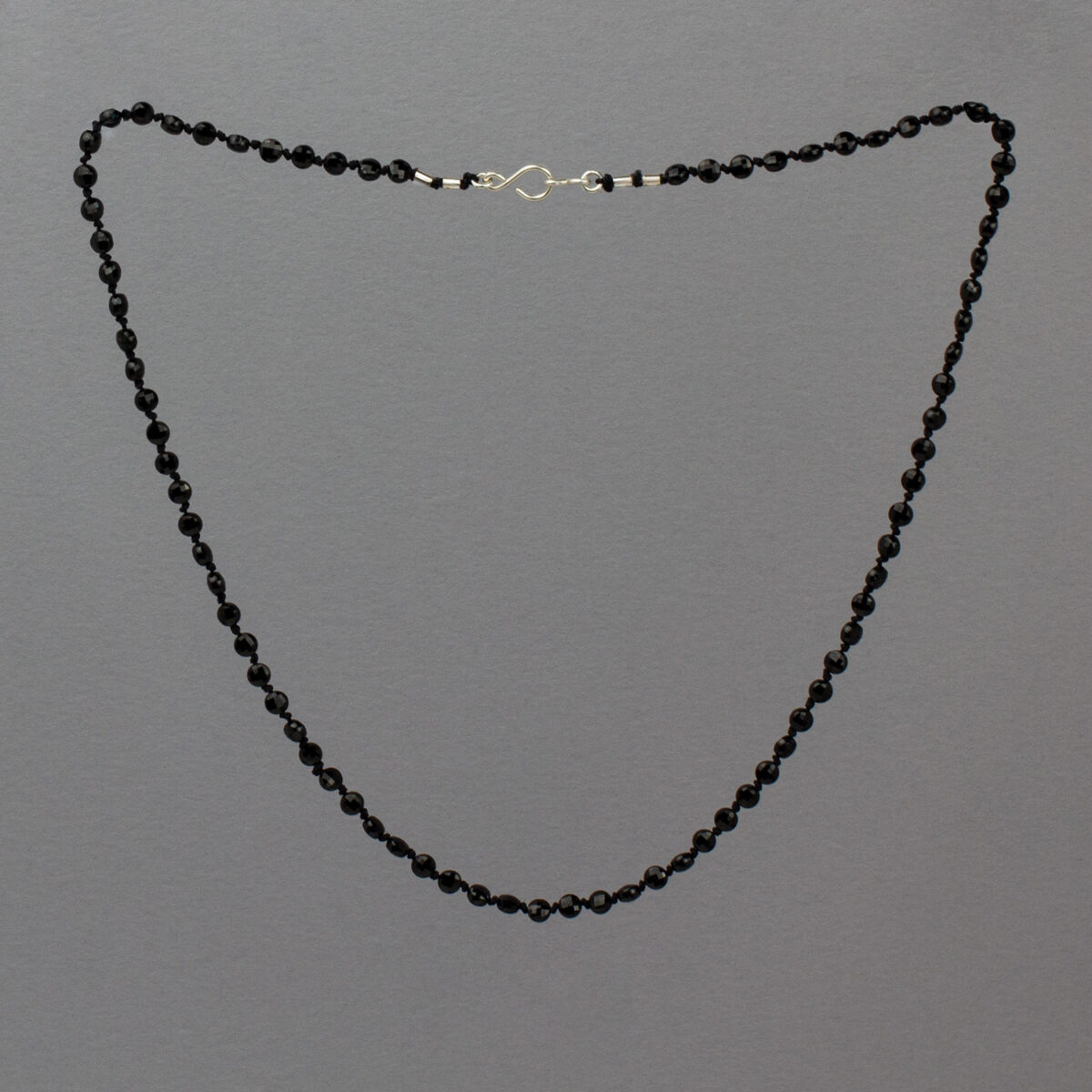 Black Spinel Signature Silk Necklace