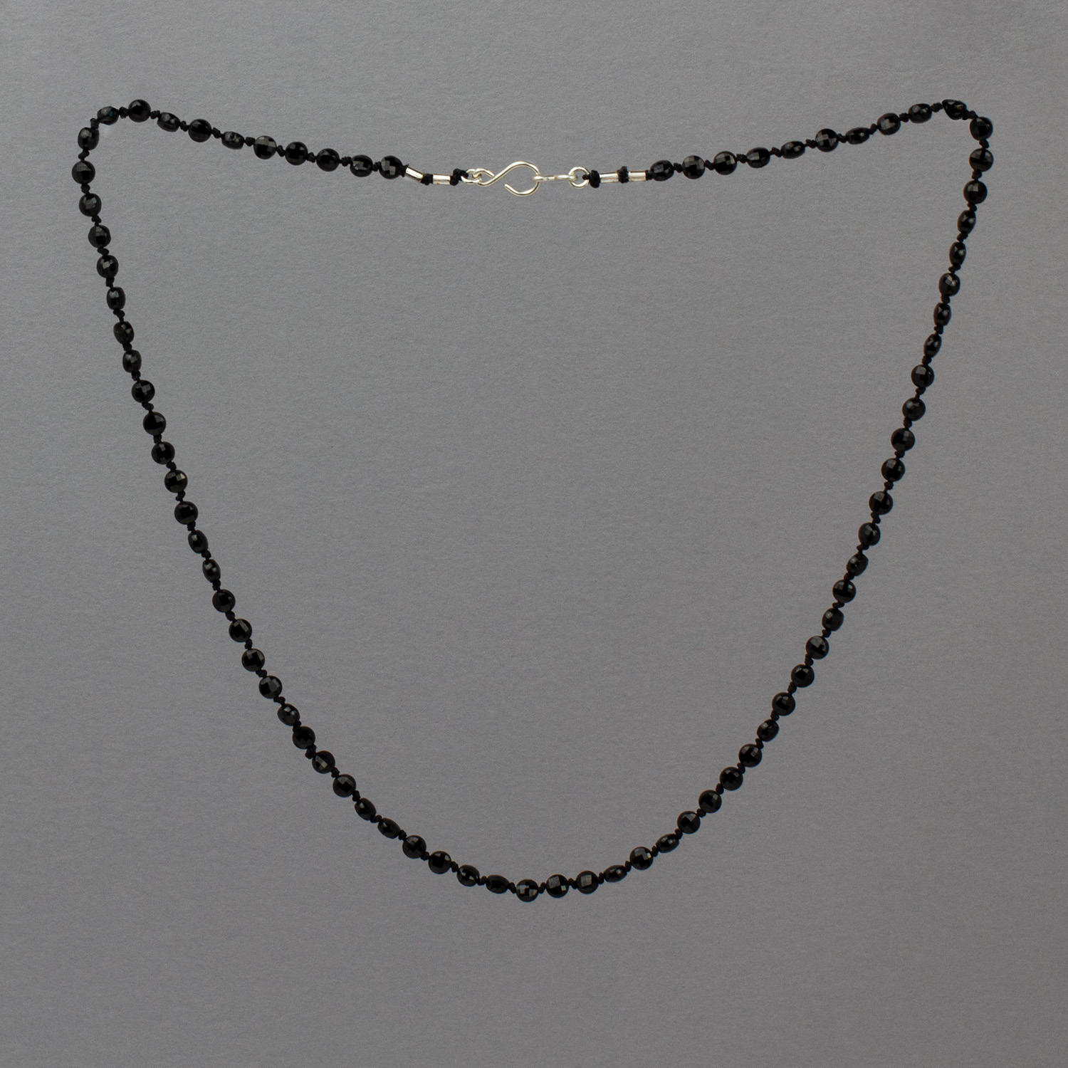 Black Spinel Signature Silk Necklace