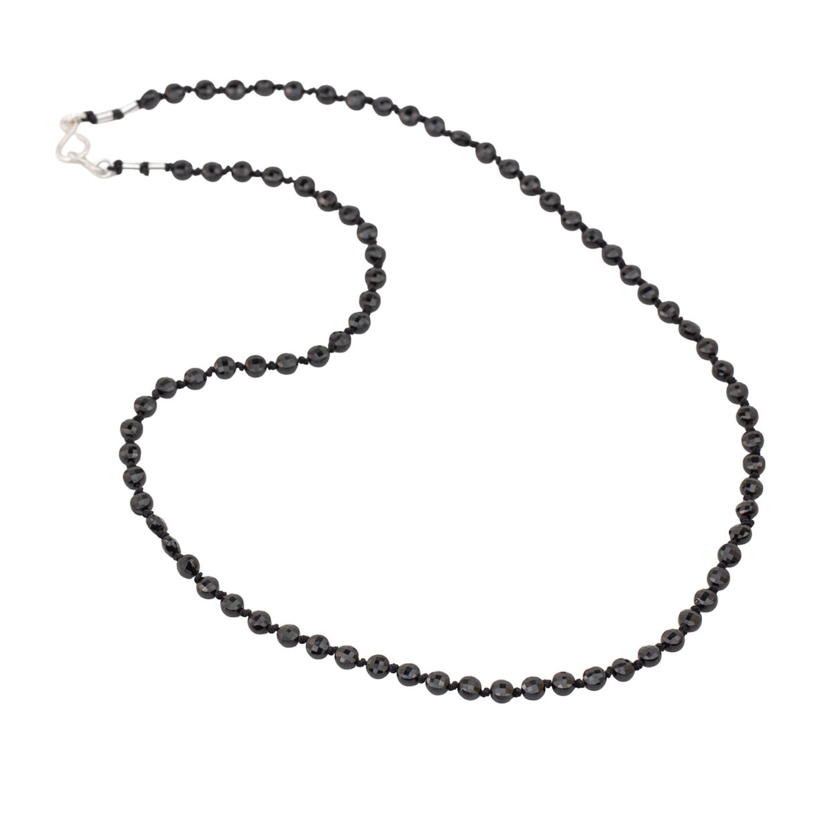Black Spinel Signature Silk Necklace