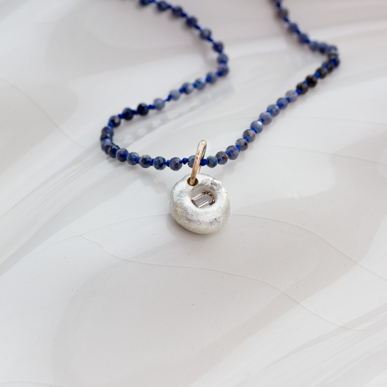 Blue Sapphire Signature Silk Necklace - Image 6