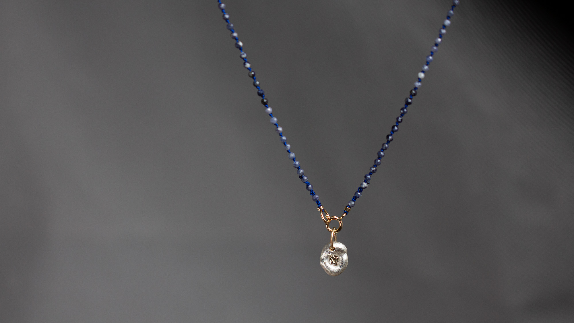 Blue Sapphire Signature Silk Necklace - Image 3