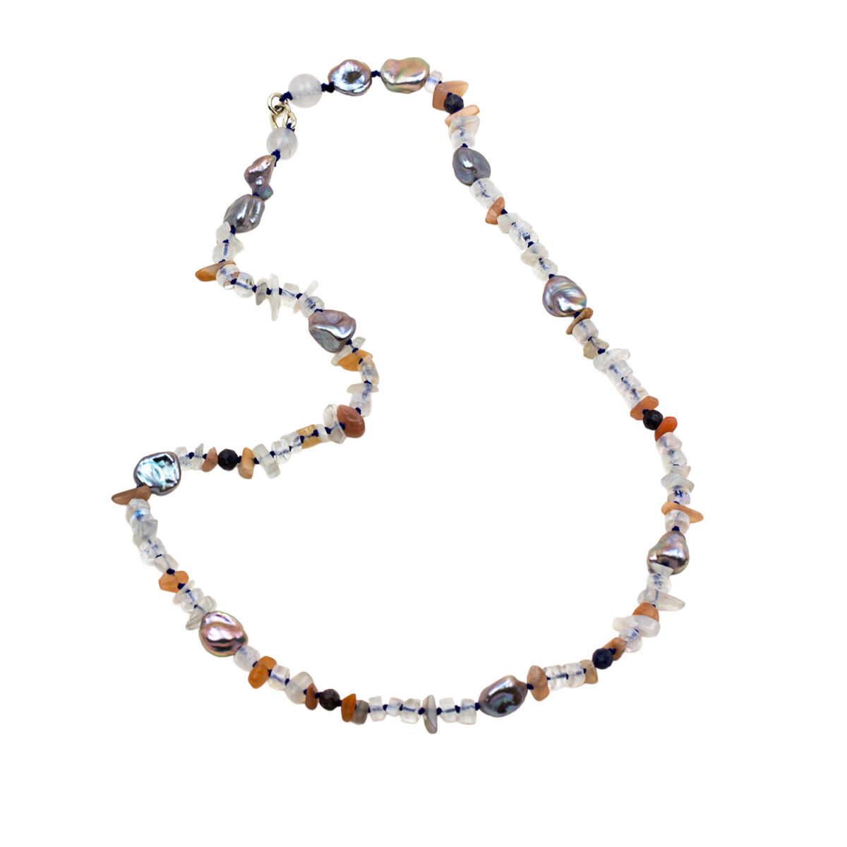 Moon Veil Silk Necklace