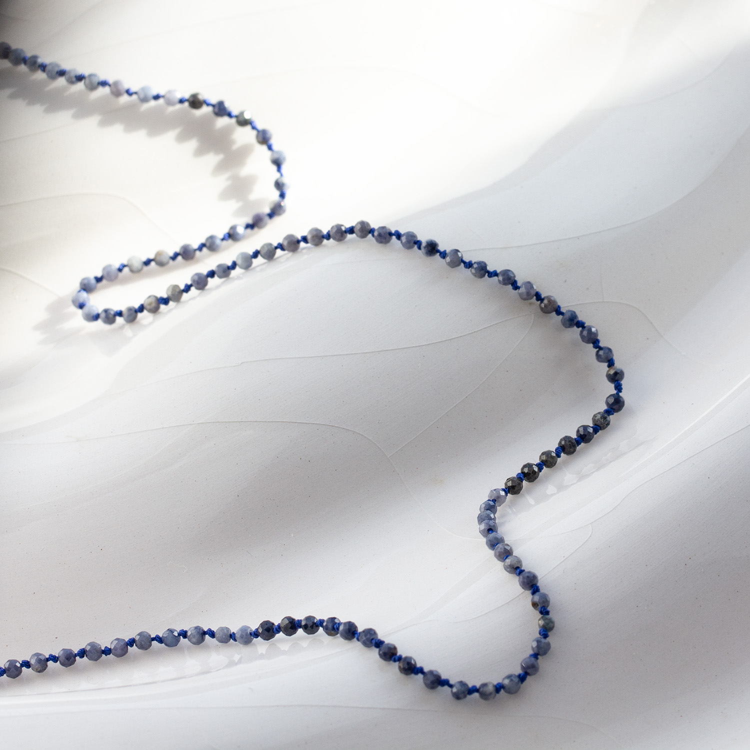Blue Sapphire Signature Silk Necklace - Image 4