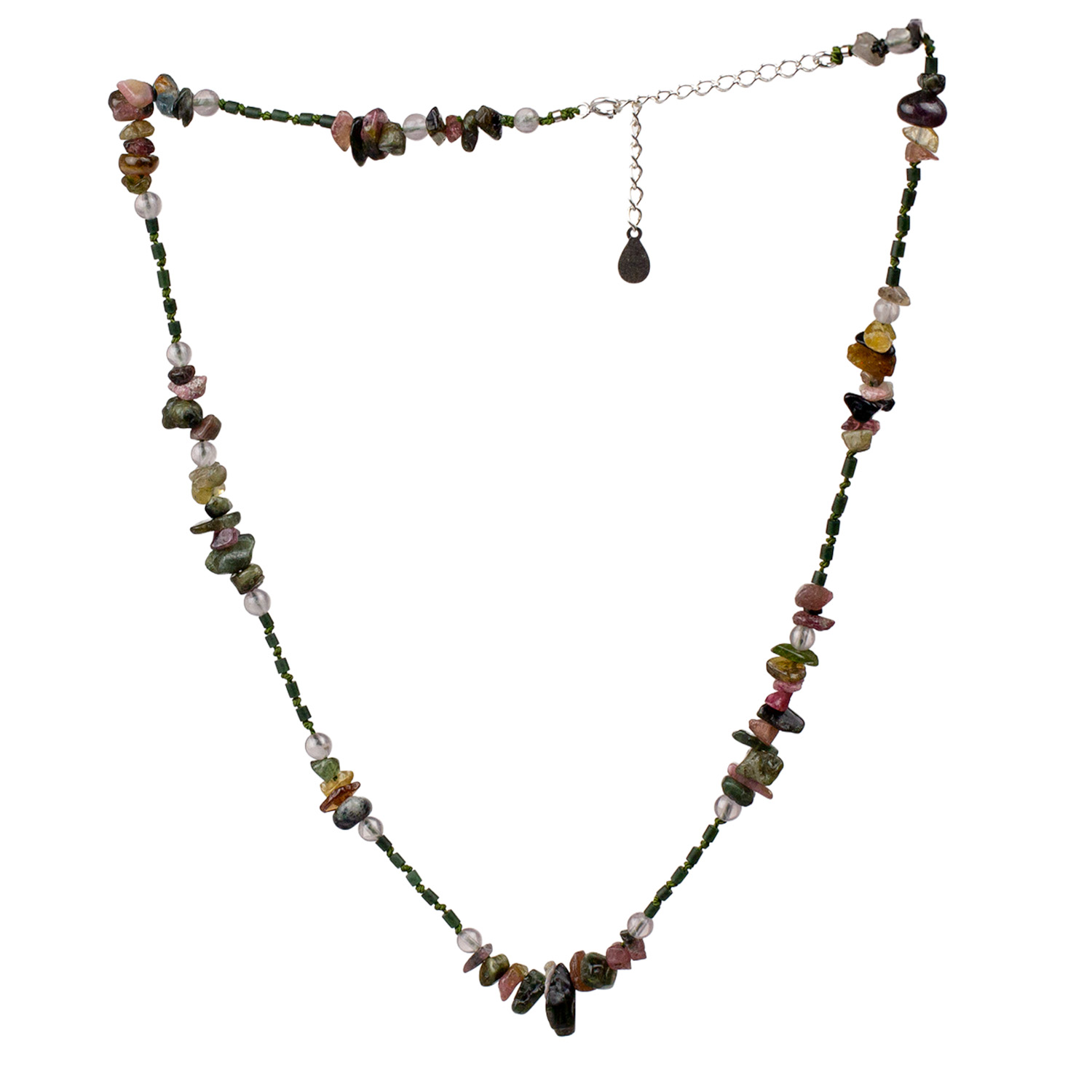 Tourmaline & Jade Silk Necklace - Image 2