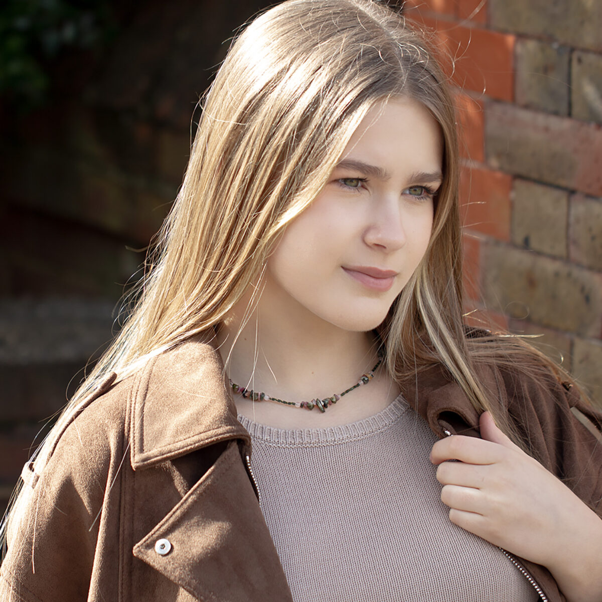 Tourmaline & Jade Silk Necklace