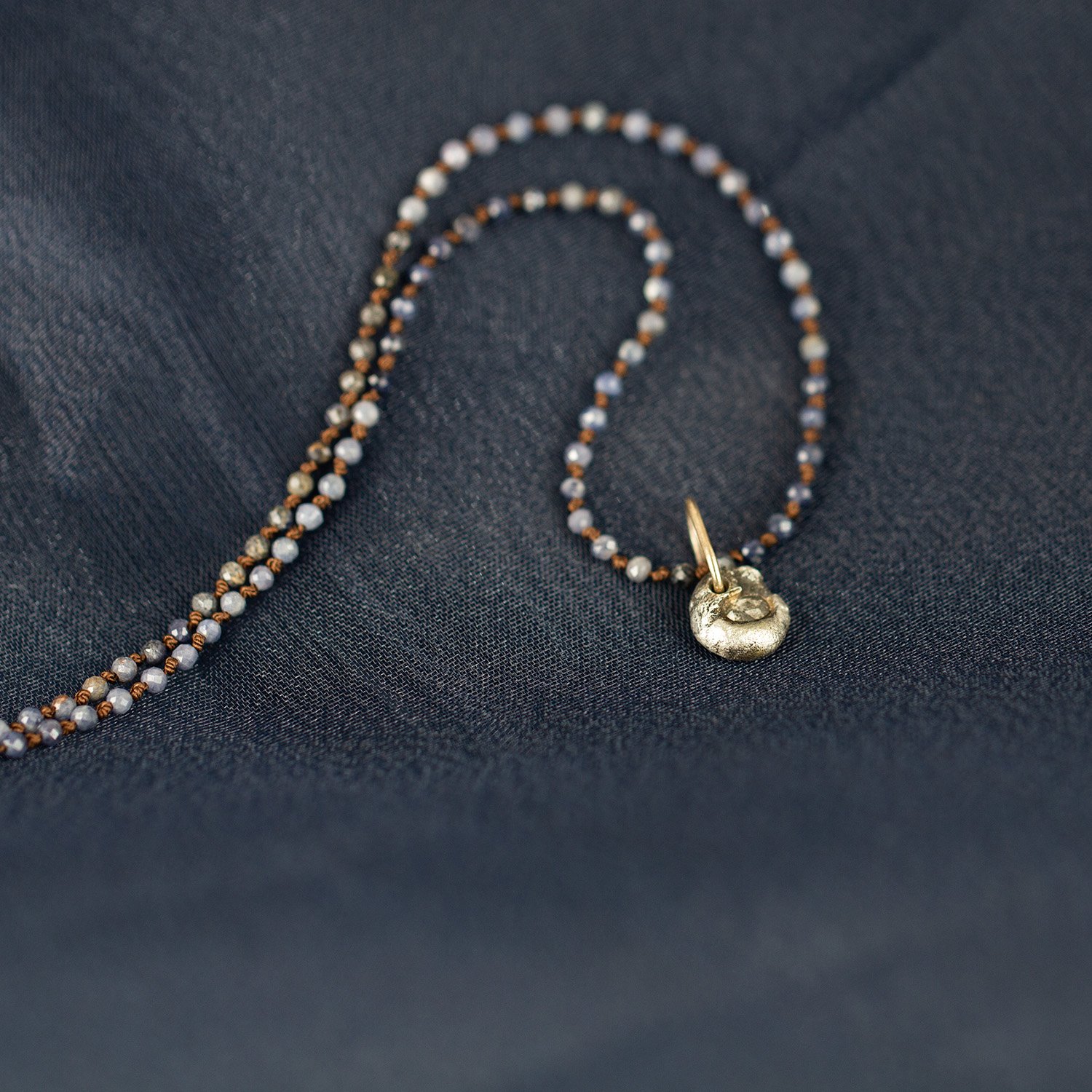 Sign – Blue Sapphire Silk Necklace - Image 2