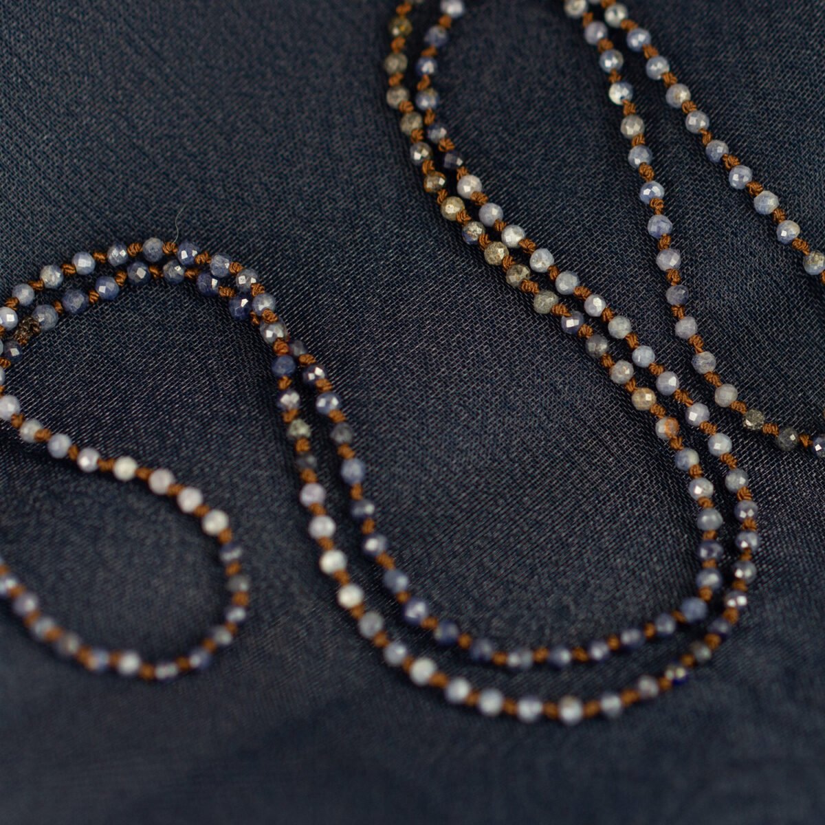 Sign – Blue Sapphire Silk Necklace